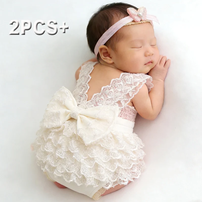 Baby Clothing Newborn - Ylsteed Newborn Photography Lace Romper Set
