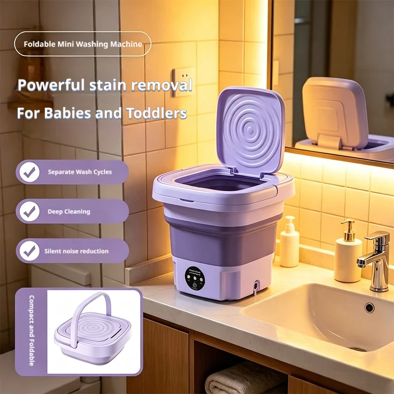 Baby Clothing Washing Machine - 9L Fold Mini Washing Machine Portable