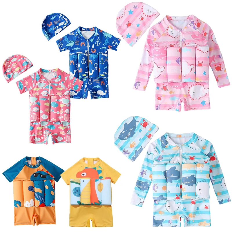 Baby Clothing Essentials - Children's Buoyancy Swimsuit Cartoon Print Swimwear