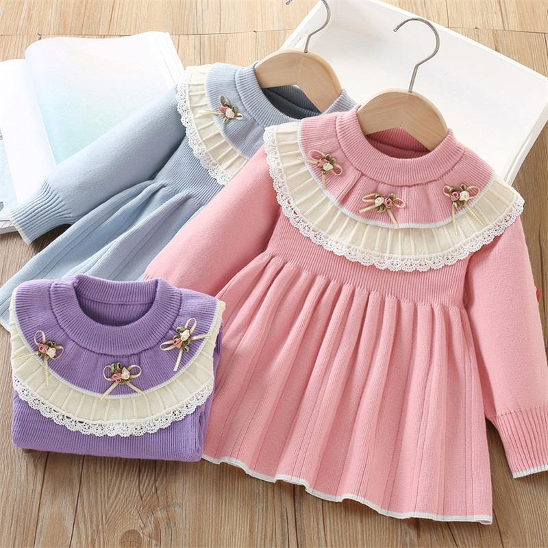Baby Girls' Knitted Dress Chil - Baby Clothing Jumper recension och pris