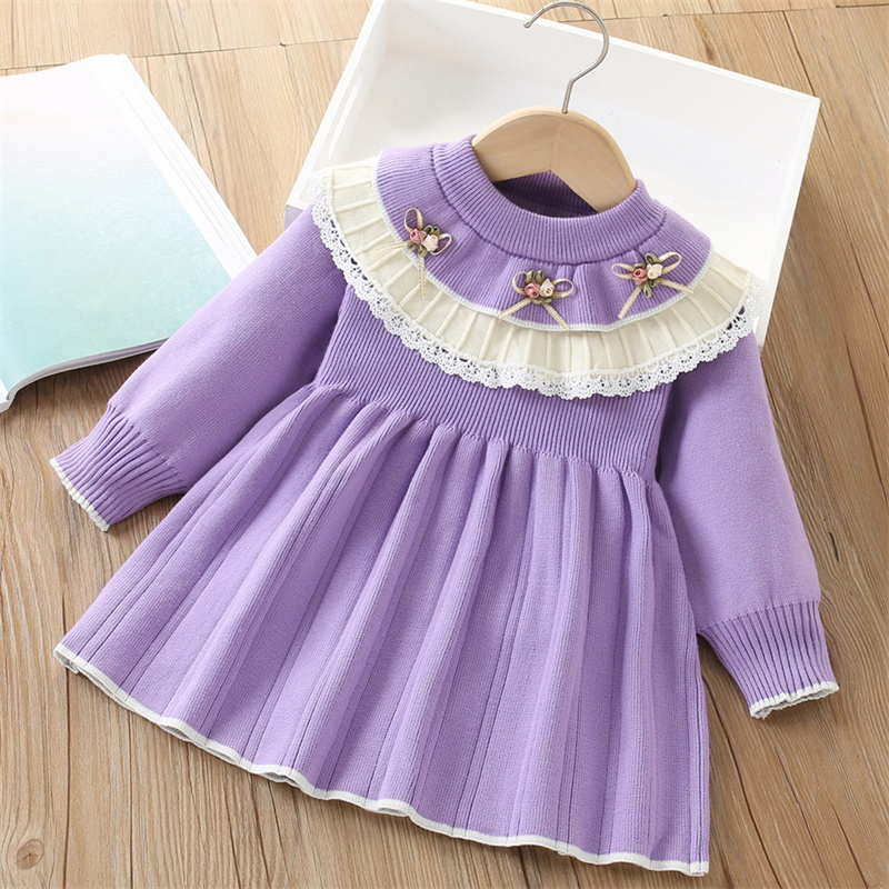Baby Girls' Knitted Dress Chil - Baby Clothing Jumper recension och pris