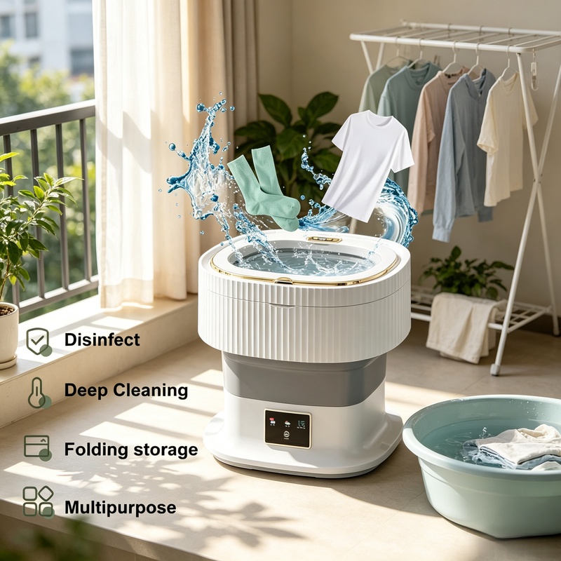 Household Travel Foldable Mini - Baby Clothing Washing Machine recension och pris