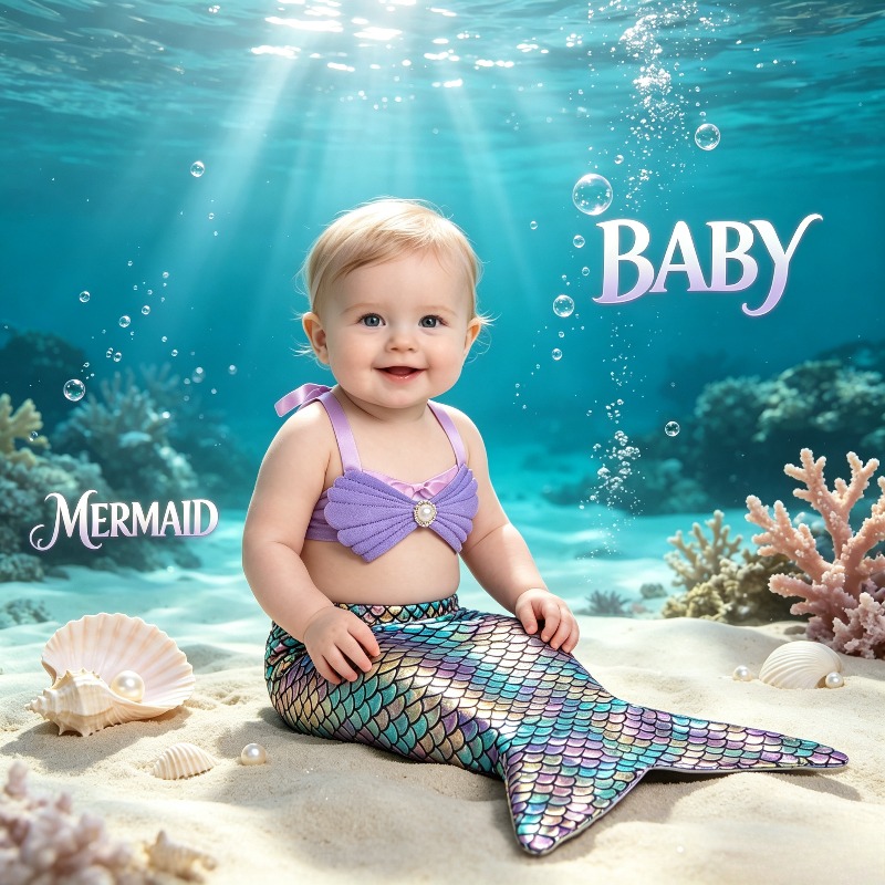 Newborn Mermaid Cosplay Costum - Baby Clothing Newborn recension och pris