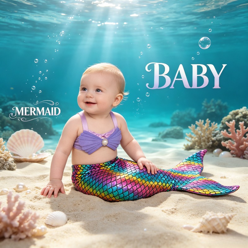 Newborn Mermaid Cosplay Costum - Baby Clothing Newborn recension och pris